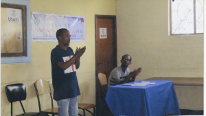 International HIV/AIDs Day 1 November 2015 (Hidar 22, 2007 E.C.). Mr. Tofik Hamdinur, the Addis Baba Branch president, making an opening statement during the observance at the ENAD Addis Ababa Branch